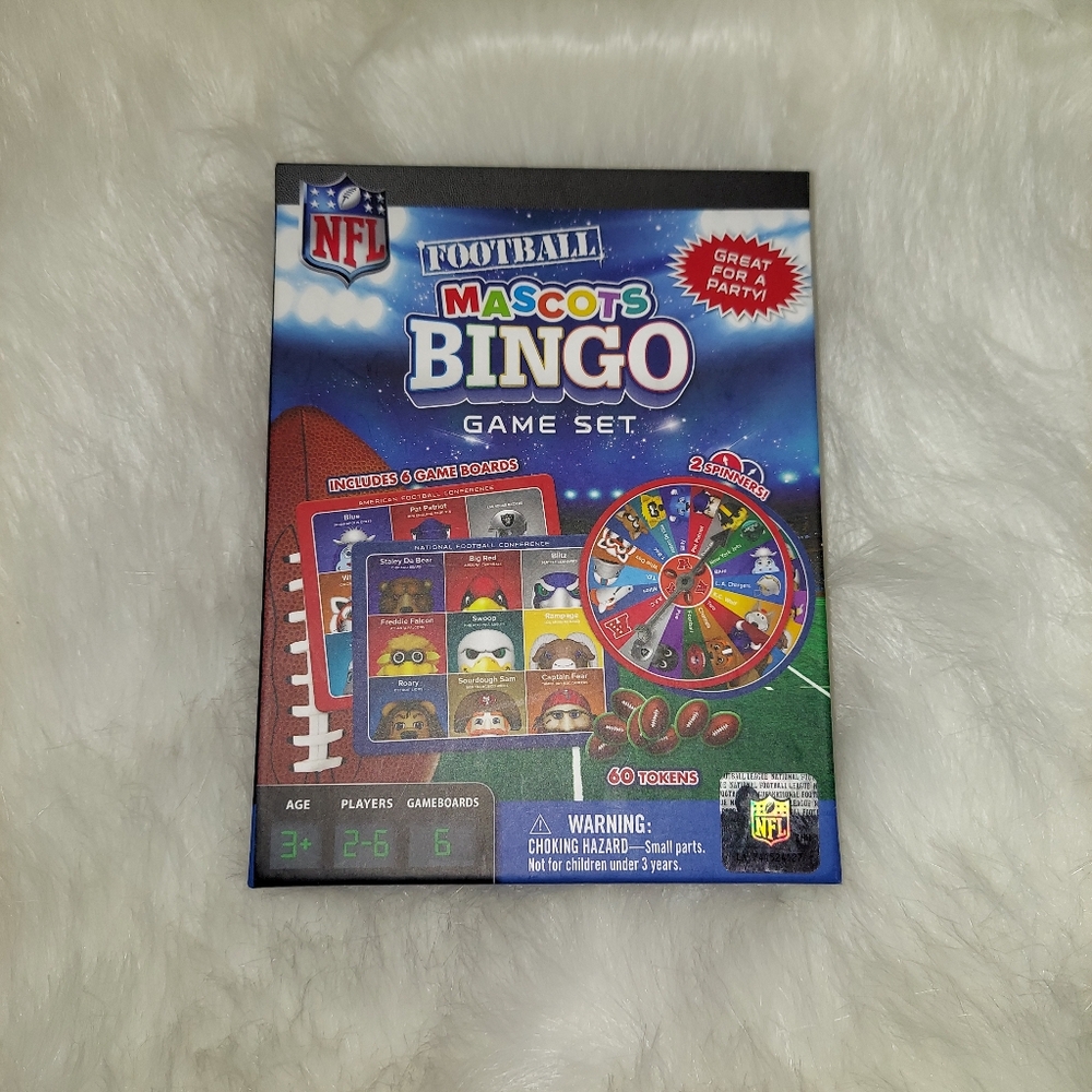 NFL Football Mascots Bingo Game Set